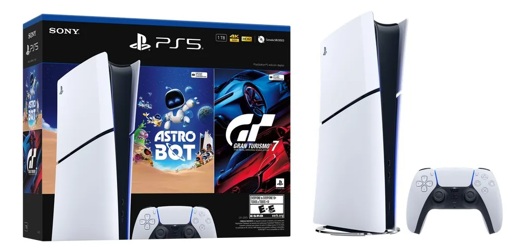 Consola Playstation 5 Slim Digital + Juegos Astro Bot Y Gt7 CFI-2015 Sony - Image 4