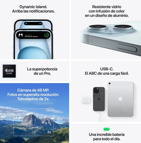 Apple iPhone 15 (128 GB) - Amarillo - Image 4