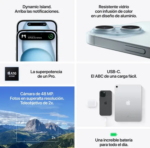 Apple iPhone 15 (128 GB) - Azul - Image 5