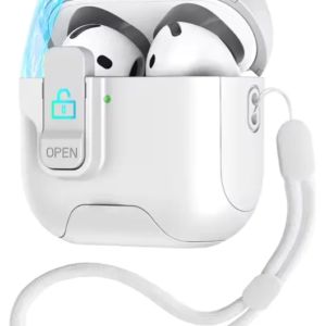 Funda Rígida Para AirPods Pro 3 Con Cierre Magnético, Seguro Anticaídas Y Correa